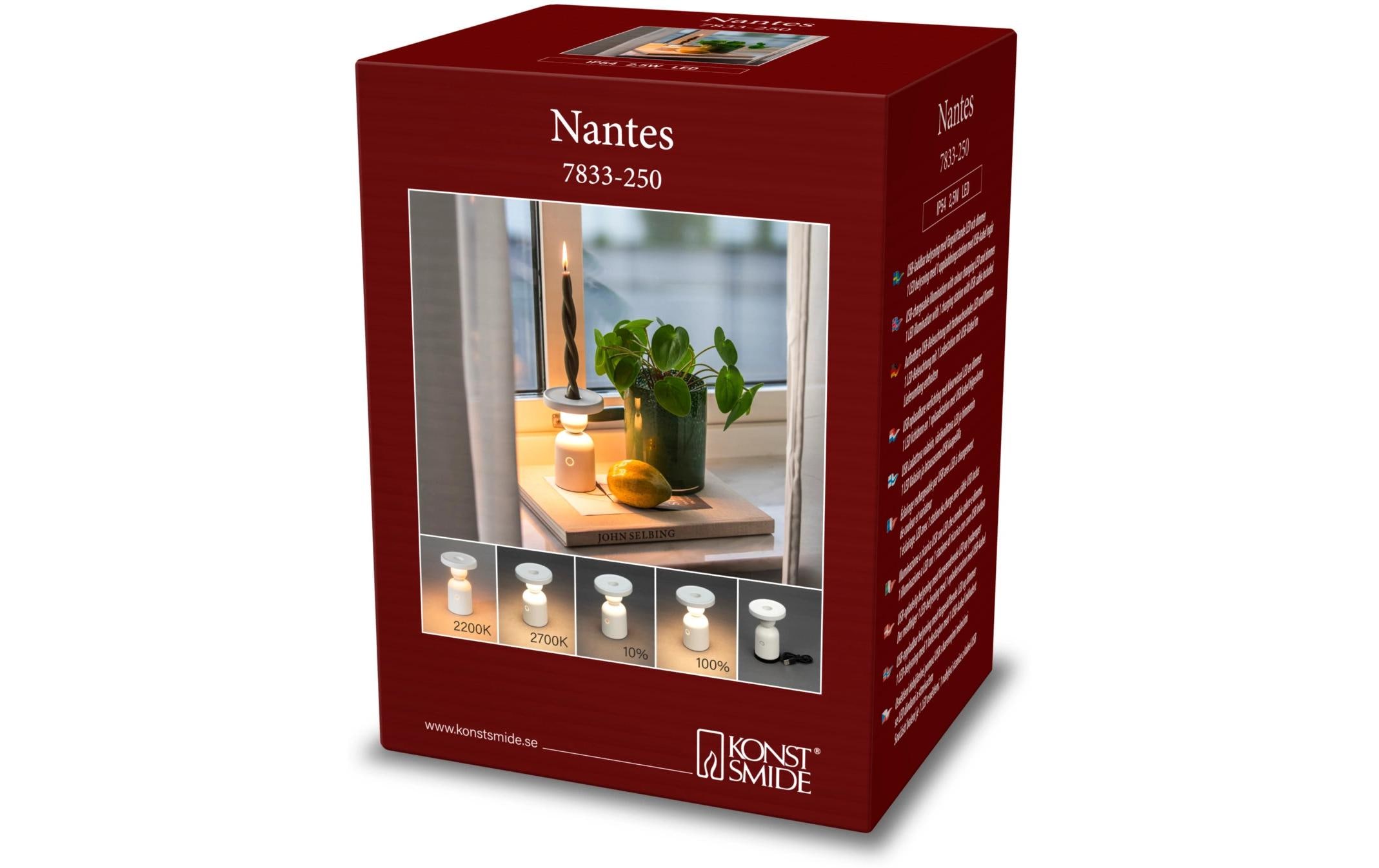 Konstsmide Nantes USB-Kerzenhalter - Weiss