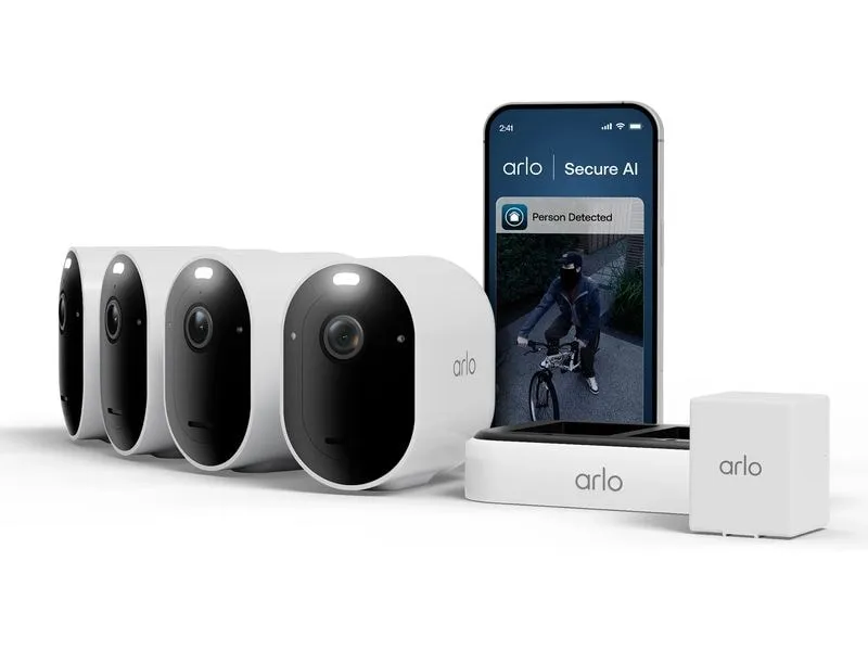 Arlo Überwachungsset Pro 6 2K 4er Set Weiss Arlo Überwachungsset Pro 6 2K 4er Set Weiss