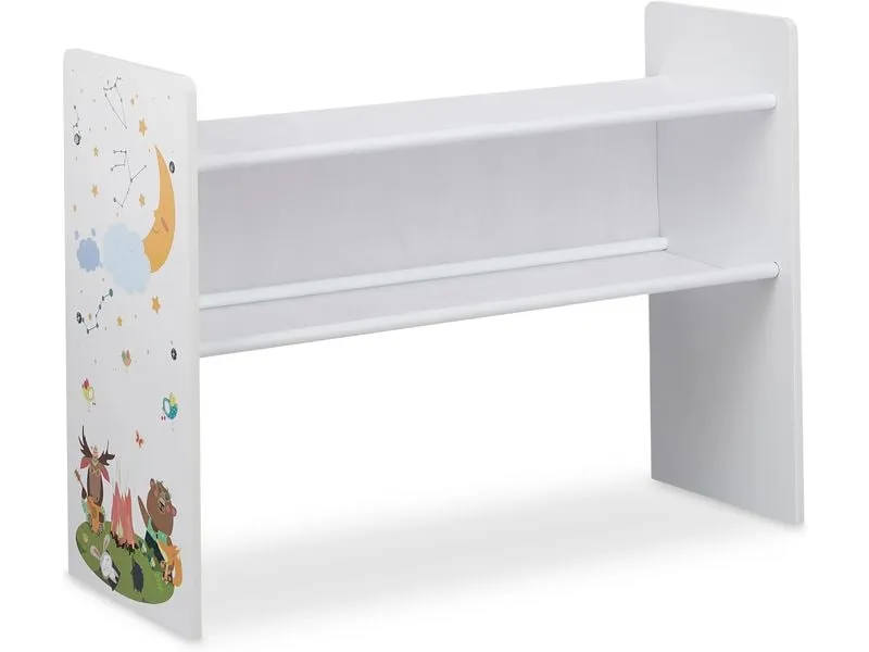 relaxdays Kinderregal, 9 Stoffboxen, Weiss / Grau / Hellblau relaxdays Kinderregal, 9 Stoffboxen, Weiss / Grau / Hellblau