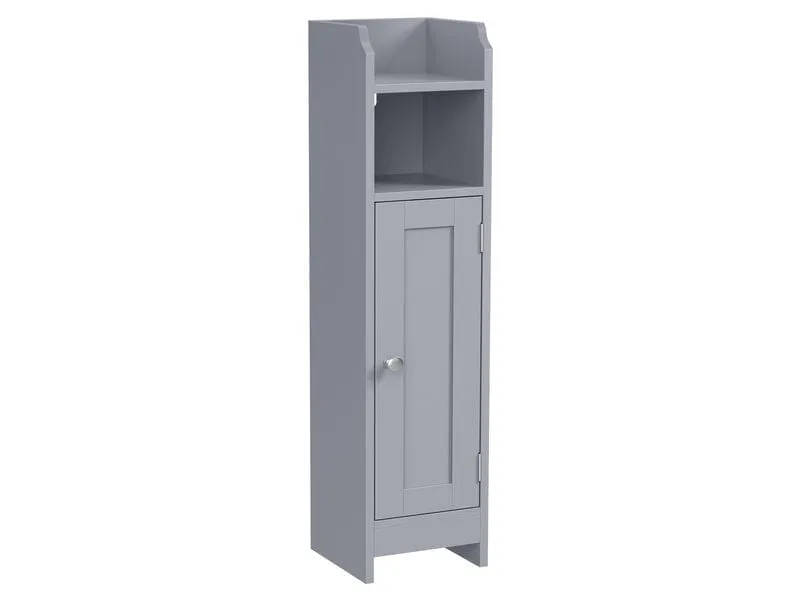 VASAGLE Badezimmer-Schrank 18 x 80 cm, Grau VASAGLE Badezimmer-Schrank 18 x 80 cm, Grau