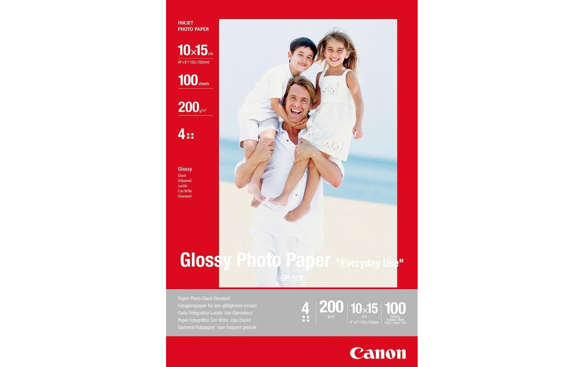 Canon Fotopapier 10 x 15 cm 200 g/m² 100 Stück Canon Fotopapier 10 x 15 cm 200 g/m² 100 Stück