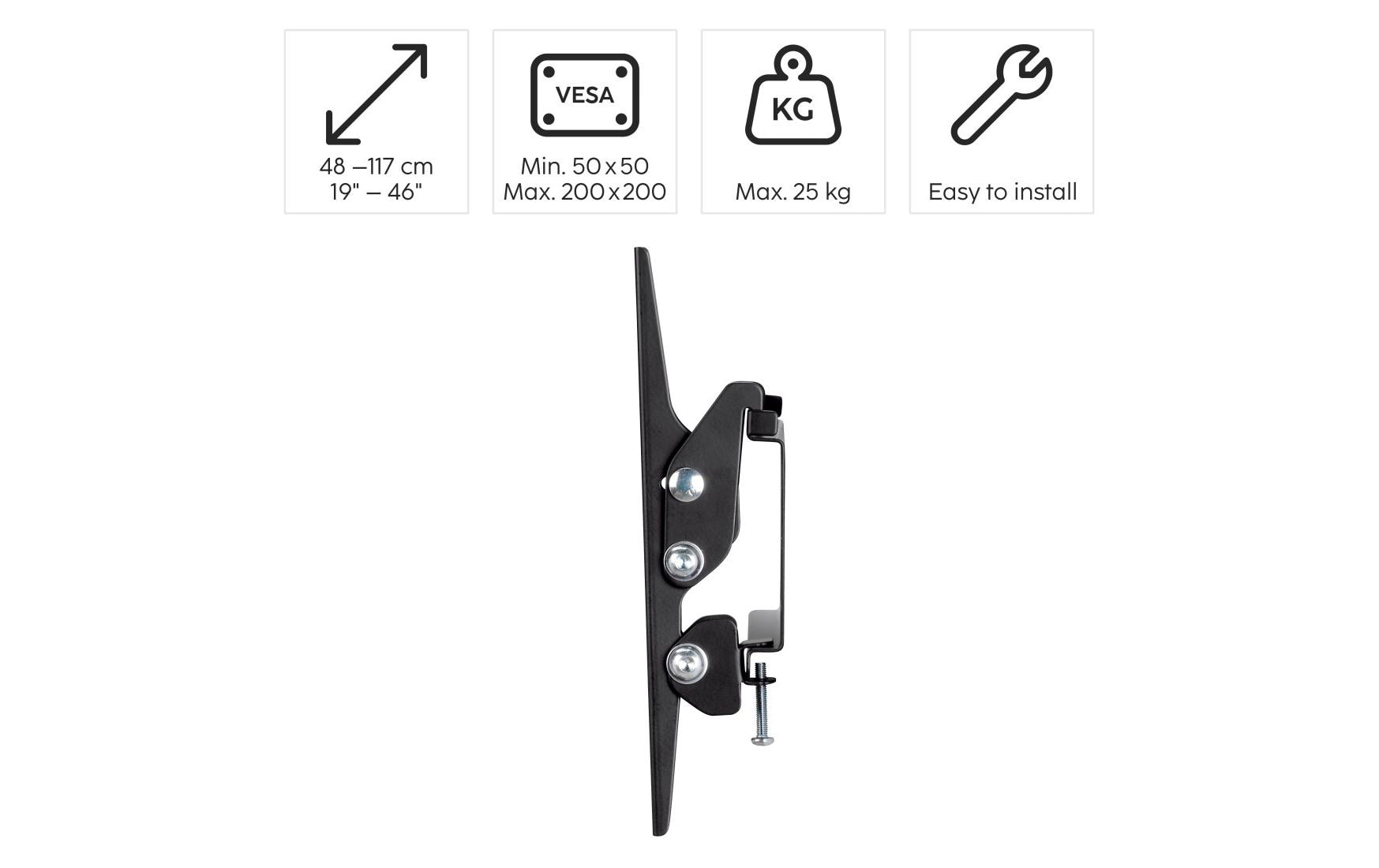 Hama Technics AG TV-Wandhalterung 46 Schwarz