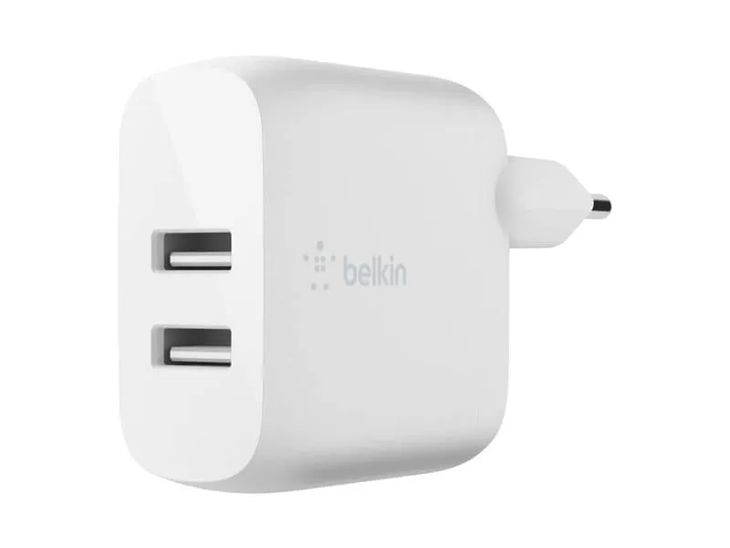 Belkin BOOST CHARGE Dual USB-A, 24 W, mit Lightning-Kabel