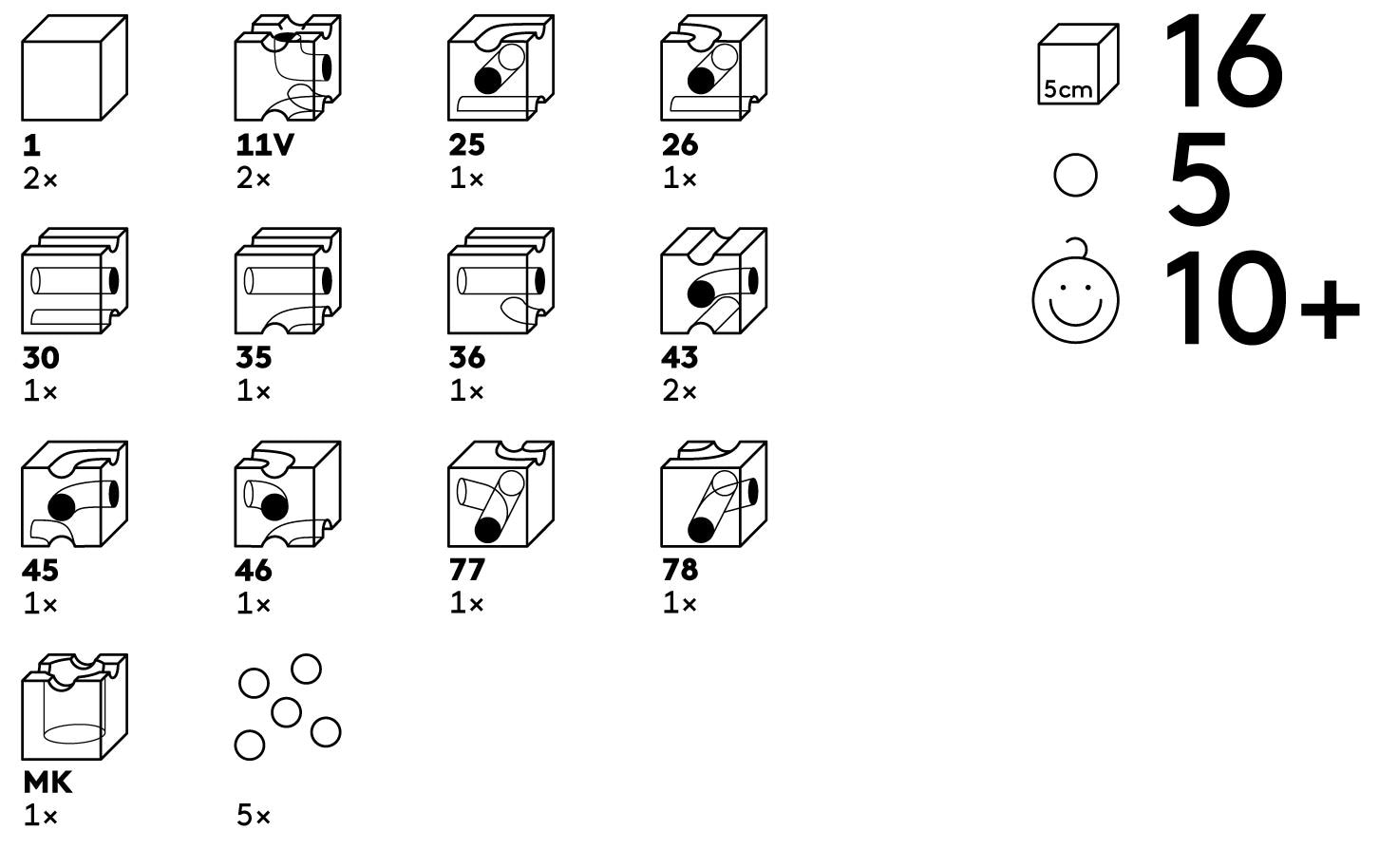 Cuboro Kugelbahn Zubehör Pro Das Extra Set