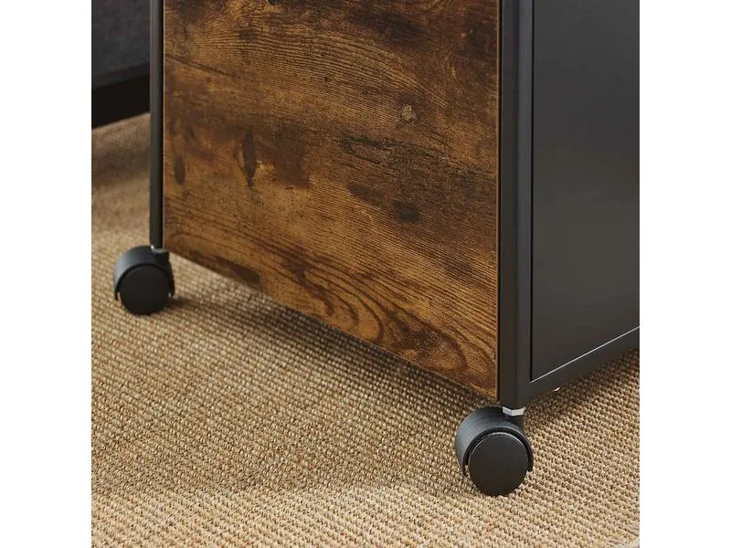 VASAGLE Multifunktionswagen mit 2 Schubladen 41 x 66 cm