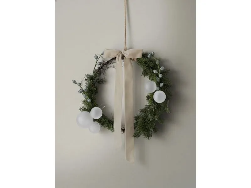 Blomus Weihnachtsschmuck Glaskugeln Transparent/Weiss