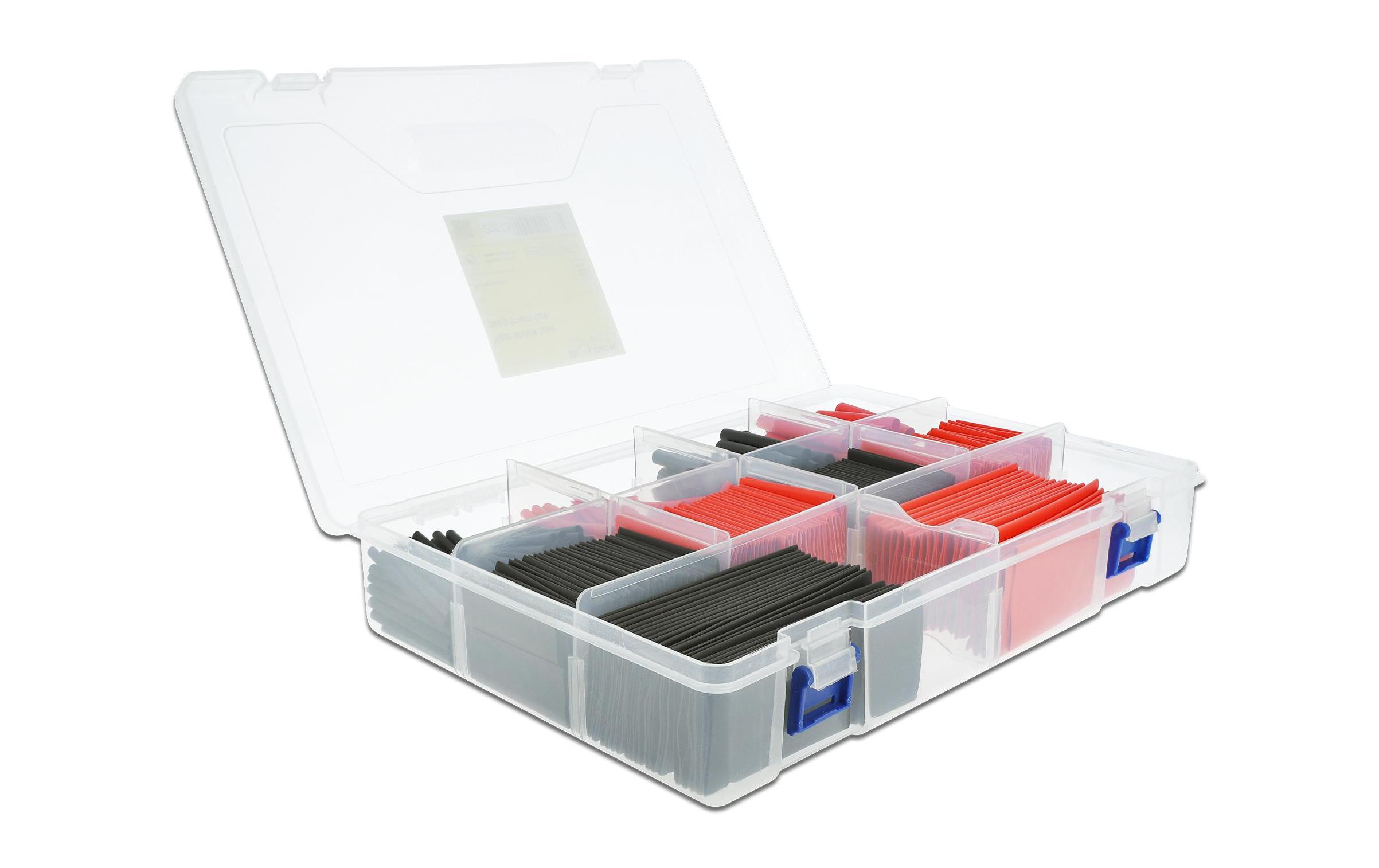 Delock Schrumpfschlauch 520-Set Sortimentskoffer rot/schwarz Delock Schrumpfschlauch 520-Set Sortimentskoffer rot/schwarz