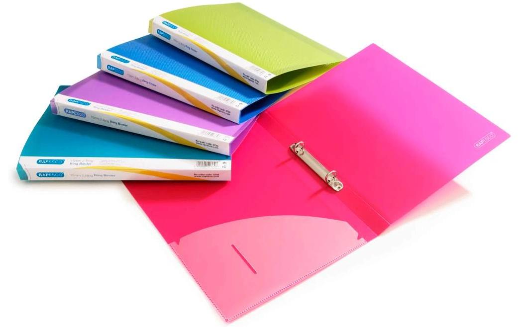 Rapesco A4 2-Ring-Ordner 35 cm, Mehrfarbig, 10 Stück