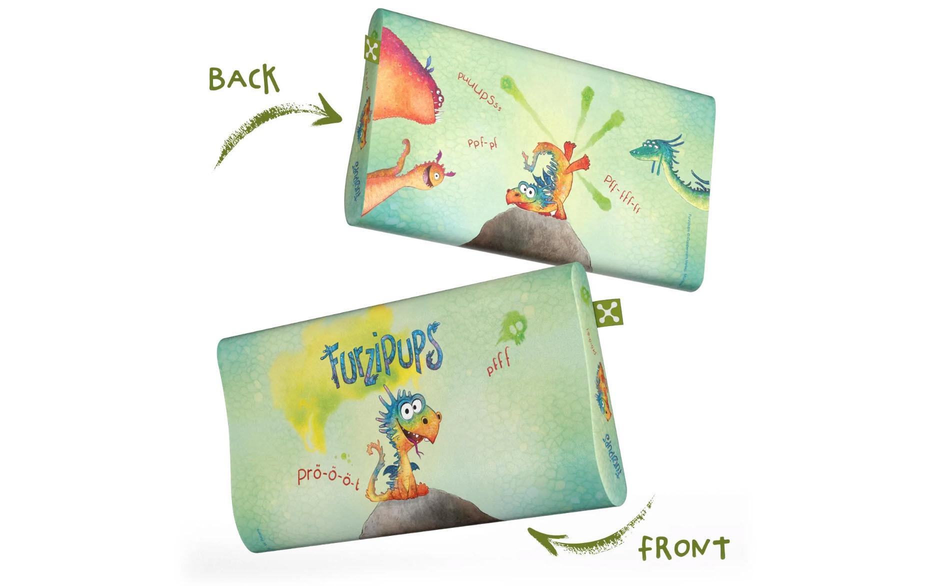 Smartsleep Kinder Kopfkissenbezug Ergonomic Furzipups 50 x 32 cm