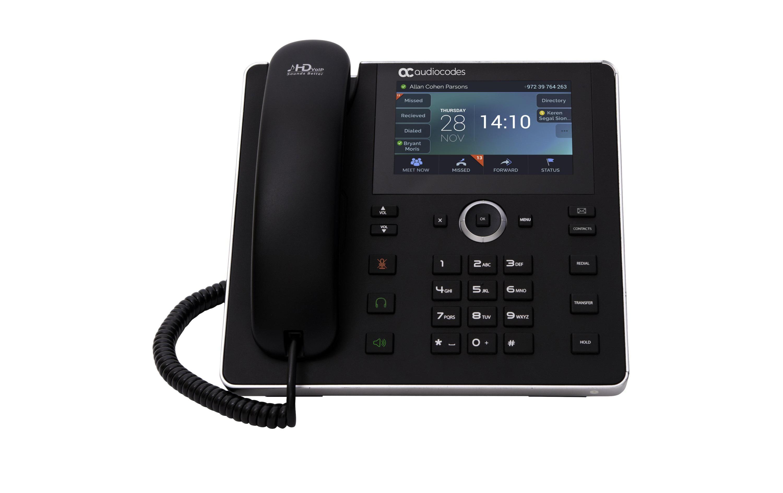 Audiocodes Tischtelefon 450HD Skype for Business Schwarz Audiocodes Tischtelefon 450HD Skype for Business Schwarz