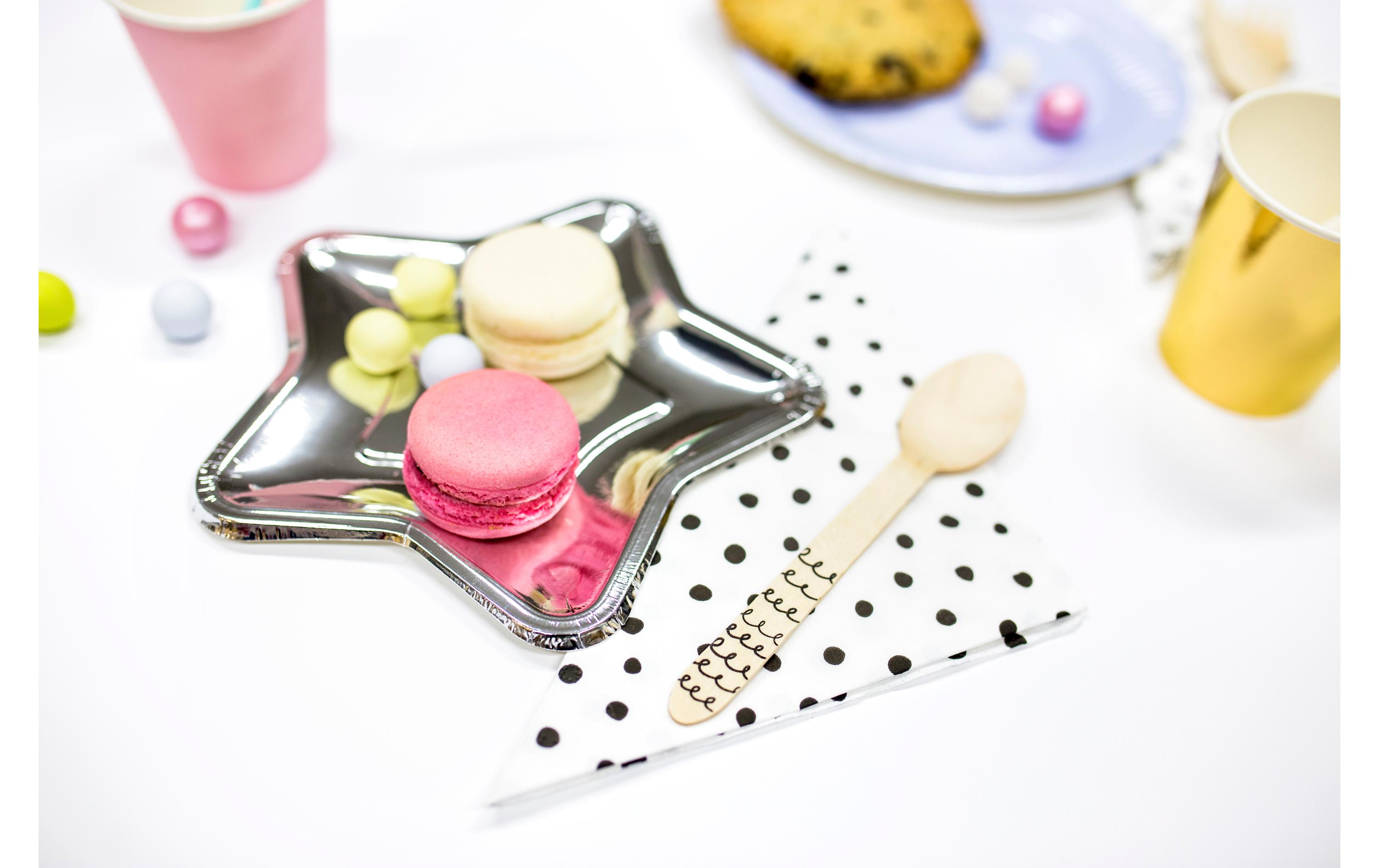 Partydeco Einweg-Besteckset Holz 1 Stück Schwarz