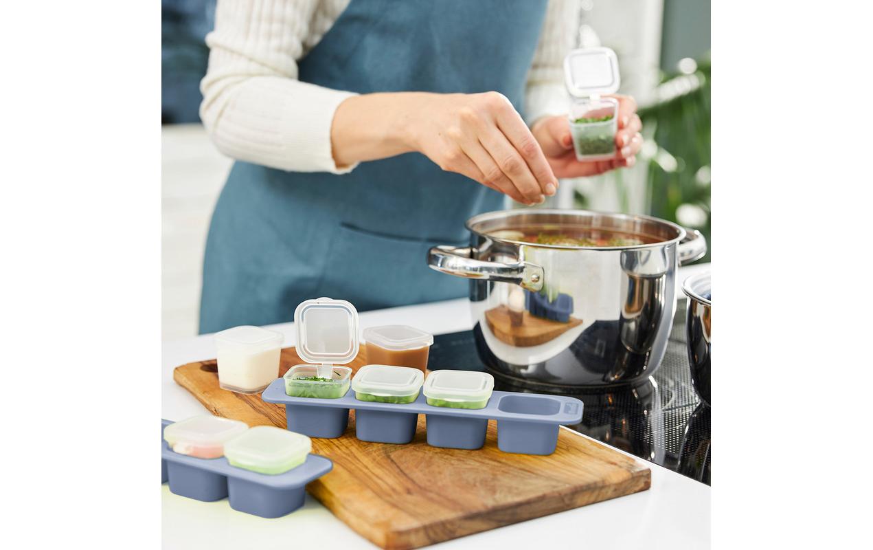 Rotho Vorratsdose Domino 4 x 0.05 l, Blau