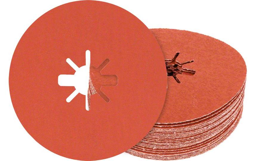 Bosch Professional Fiberscheibe EXPERT R782 X-LOCK, 125 mm, G 36, 25 Stück