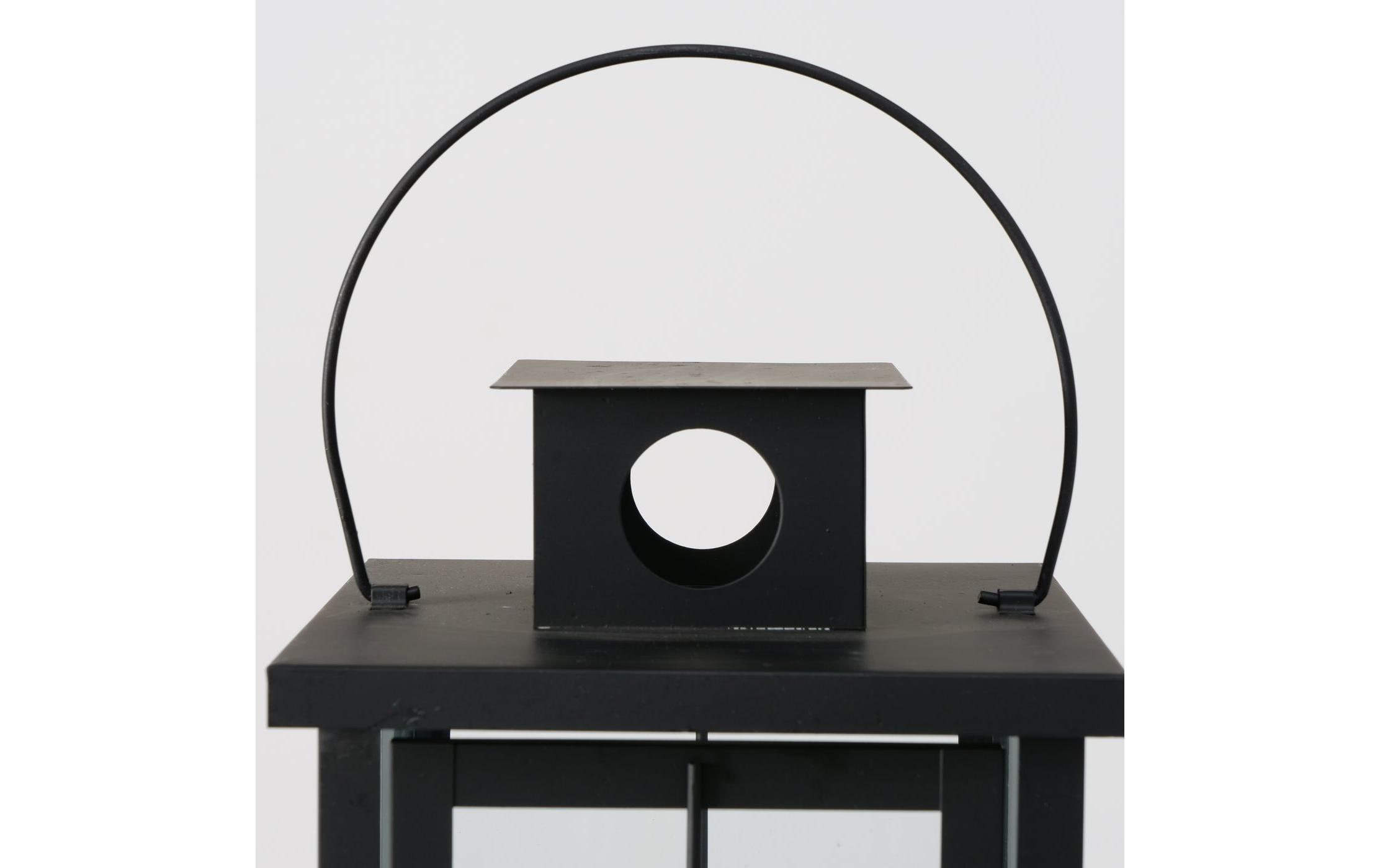 Boltze Laterne Arizona 2-teilig, Schwarz/Transparent