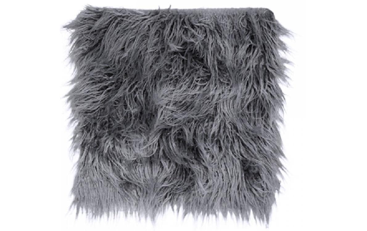 Chic Antique Pelzimitat 40 x 40 cm, Grau