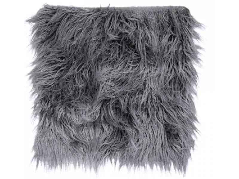 Chic Antique Pelzimitat 40 x 40 cm, Grau