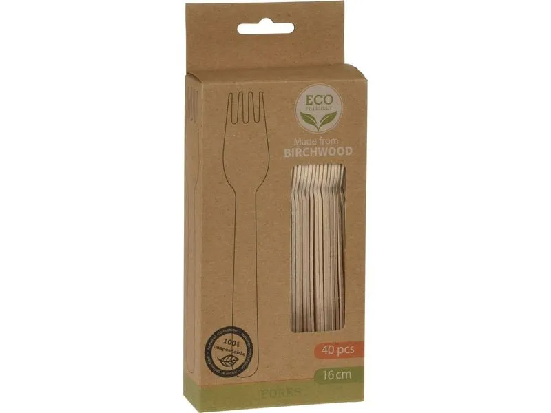 FURBER Einweg-Gabel 40 Stück, Braun FURBER Einweg-Gabel 40 Stück, Braun