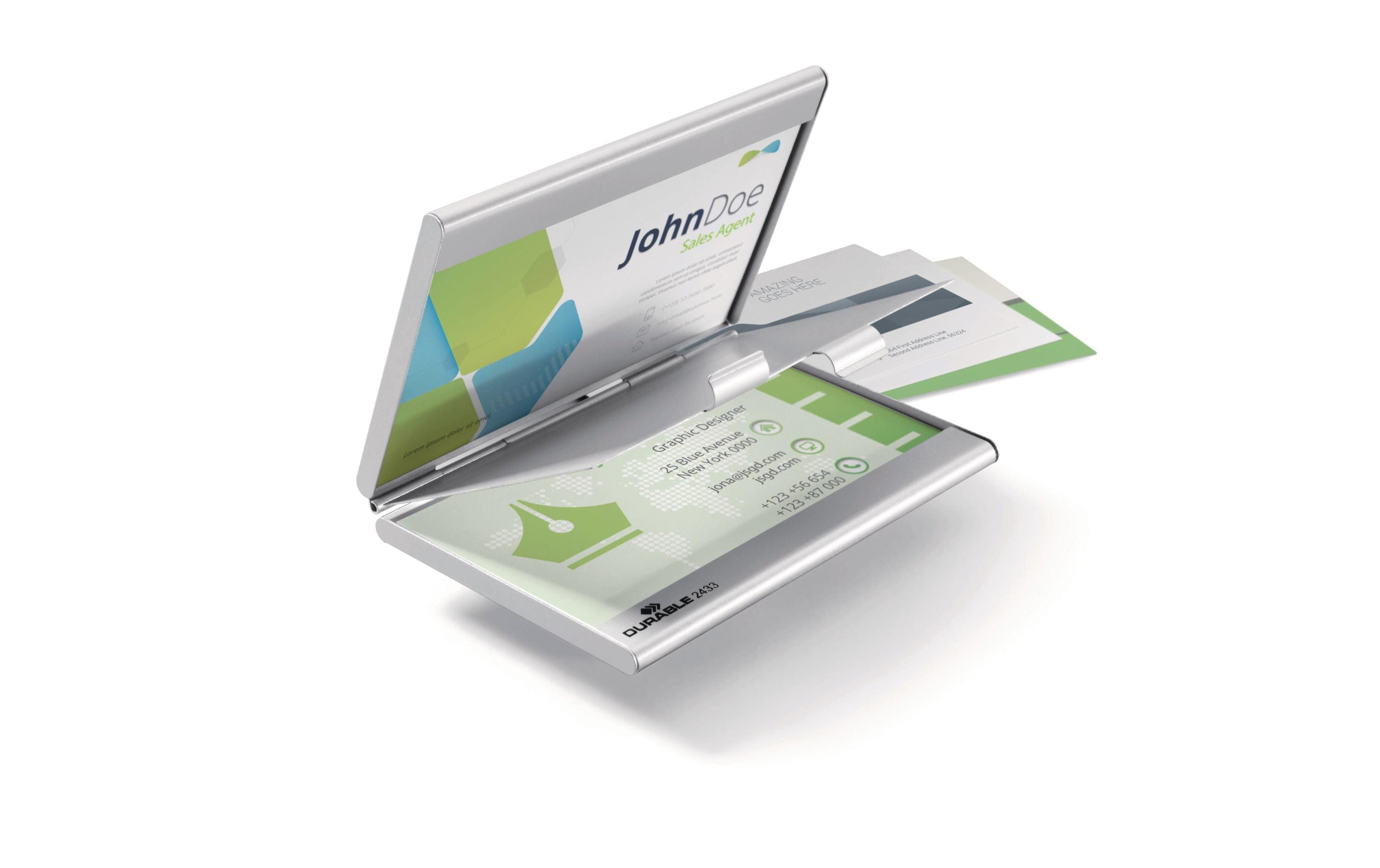 DURABLE Visitenkartenetui Business Duo 20 Stück