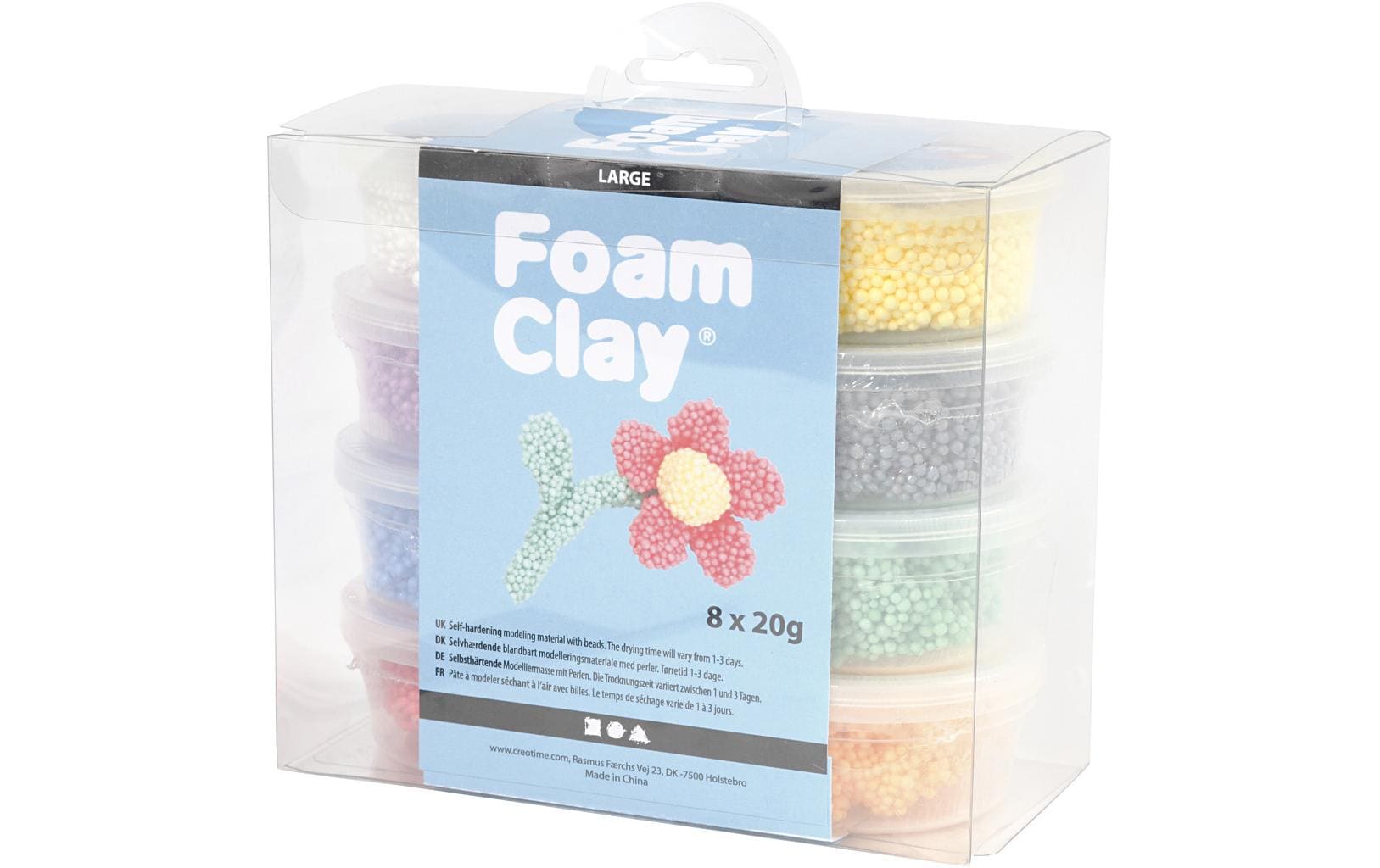 Creativ Company Modellier-Set Foam Clay Extra Large 8-teilig