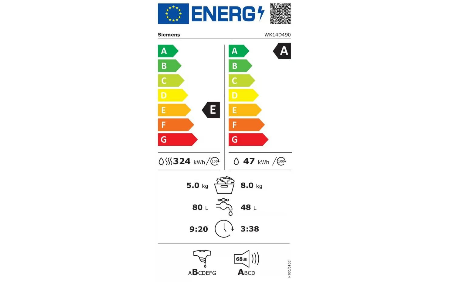 Siemens Waschtrockner iQ500 WK14D490CH Links