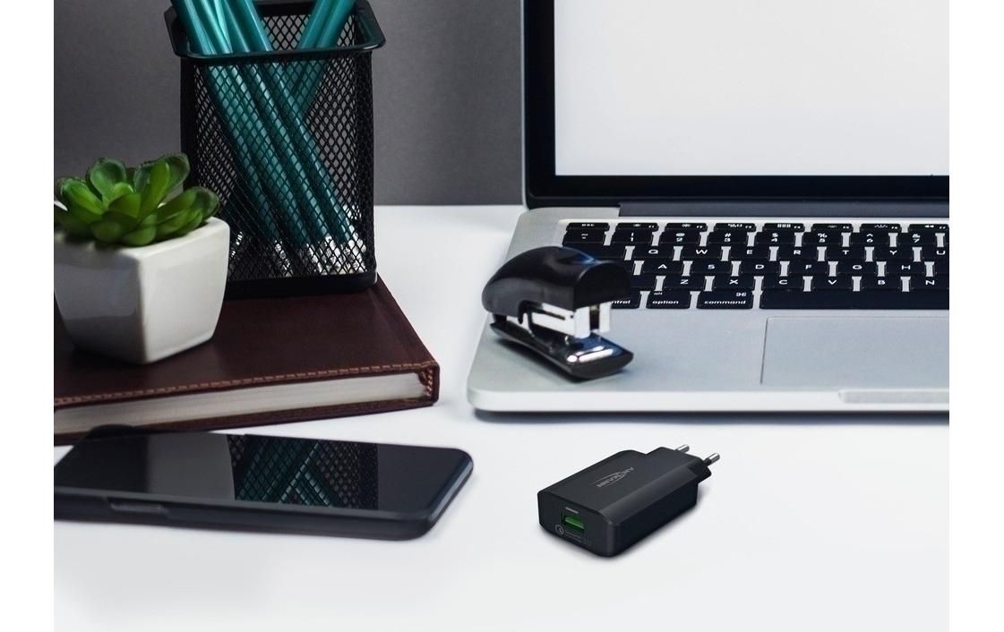 Ansmann USB-Wandladegerät Home Charger 130Q, 18 W, Schwarz