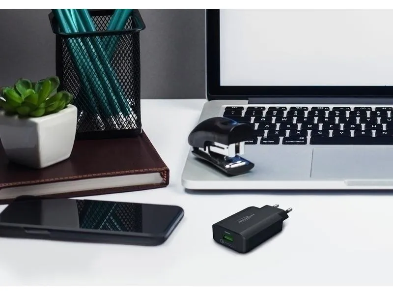 Ansmann USB-Wandladegerät Home Charger 130Q, 18 W, Schwarz Ansmann USB-Wandladegerät Home Charger 130Q, 18 W, Schwarz