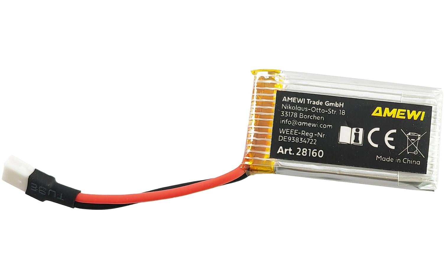 Amewi RC-Akku LiPo 1S 3.7 V 300 mAh 25C JST-Molex Amewi RC-Akku LiPo 1S 3.7 V 300 mAh 25C JST-Molex