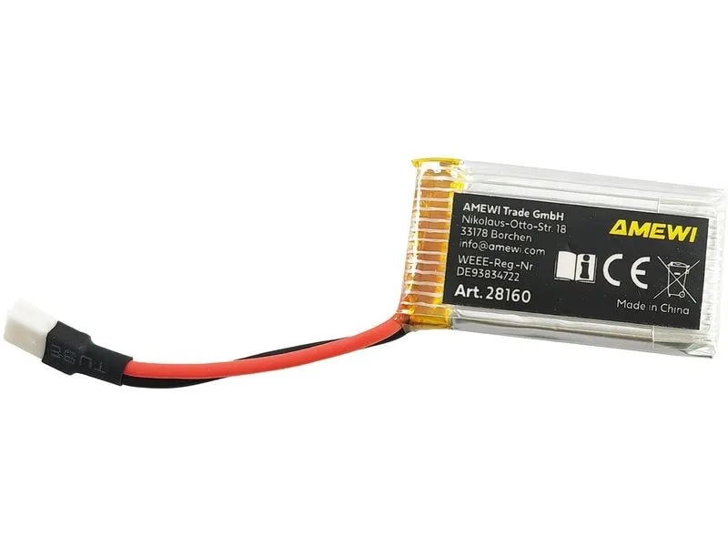 Amewi RC-Akku LiPo 1S 3.7 V 300 mAh 25C JST-Molex Amewi RC-Akku LiPo 1S 3.7 V 300 mAh 25C JST-Molex