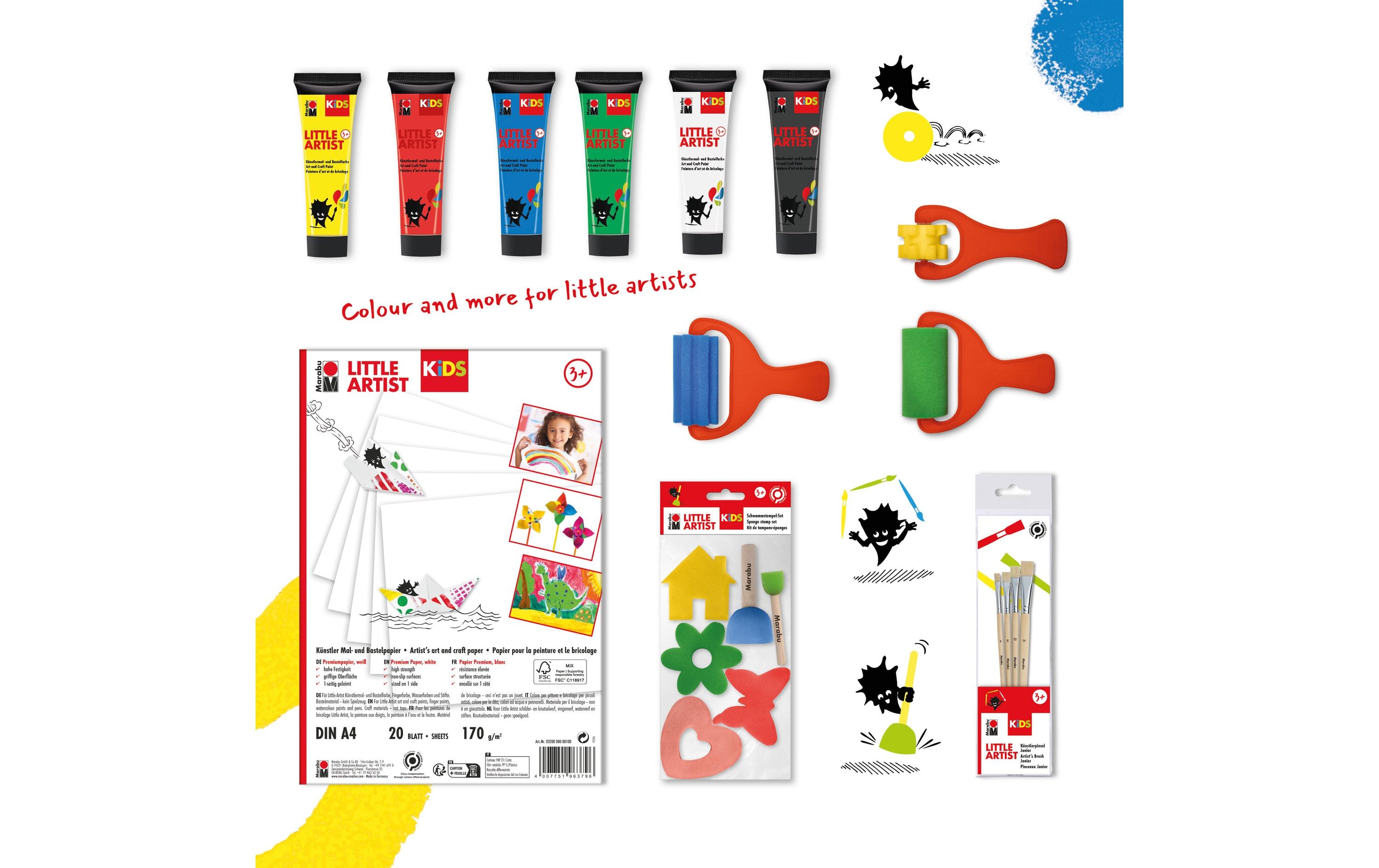 Marabu Bastelfarbe Kids Power Paint Box 6 x 36 ml