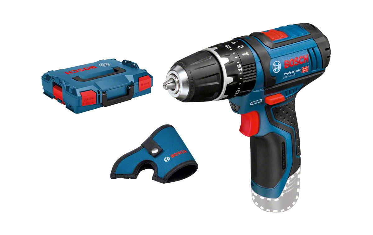 Bosch Professional Akku-Schlagbohrschrauber GSB 12 V-15 + L-Boxx Clic&go Solo