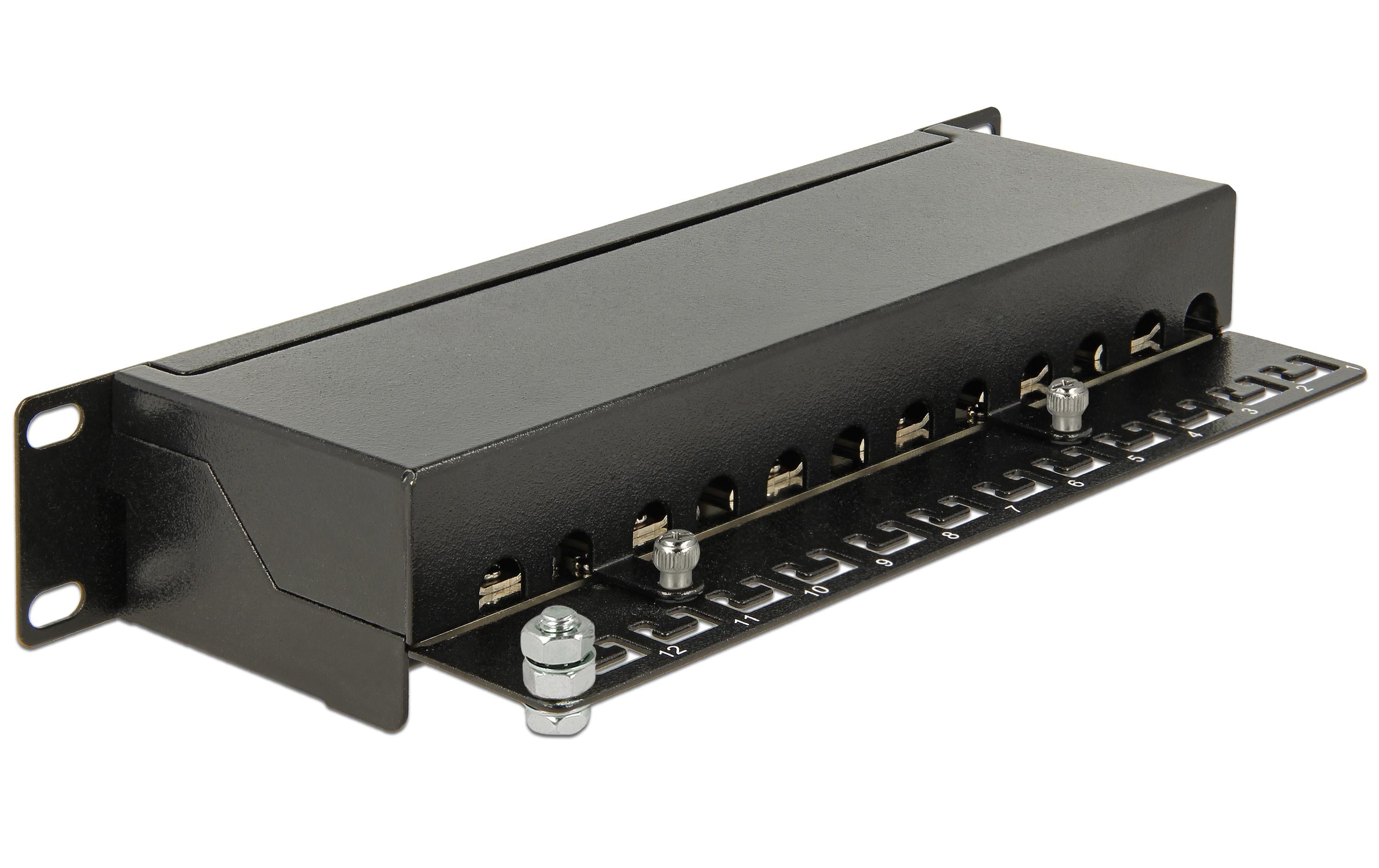 Delock Netzwerkpanel 12 Port 10 Cat.6 LSA Schwarz Delock Netzwerkpanel 12 Port 10 Cat.6 LSA Schwarz