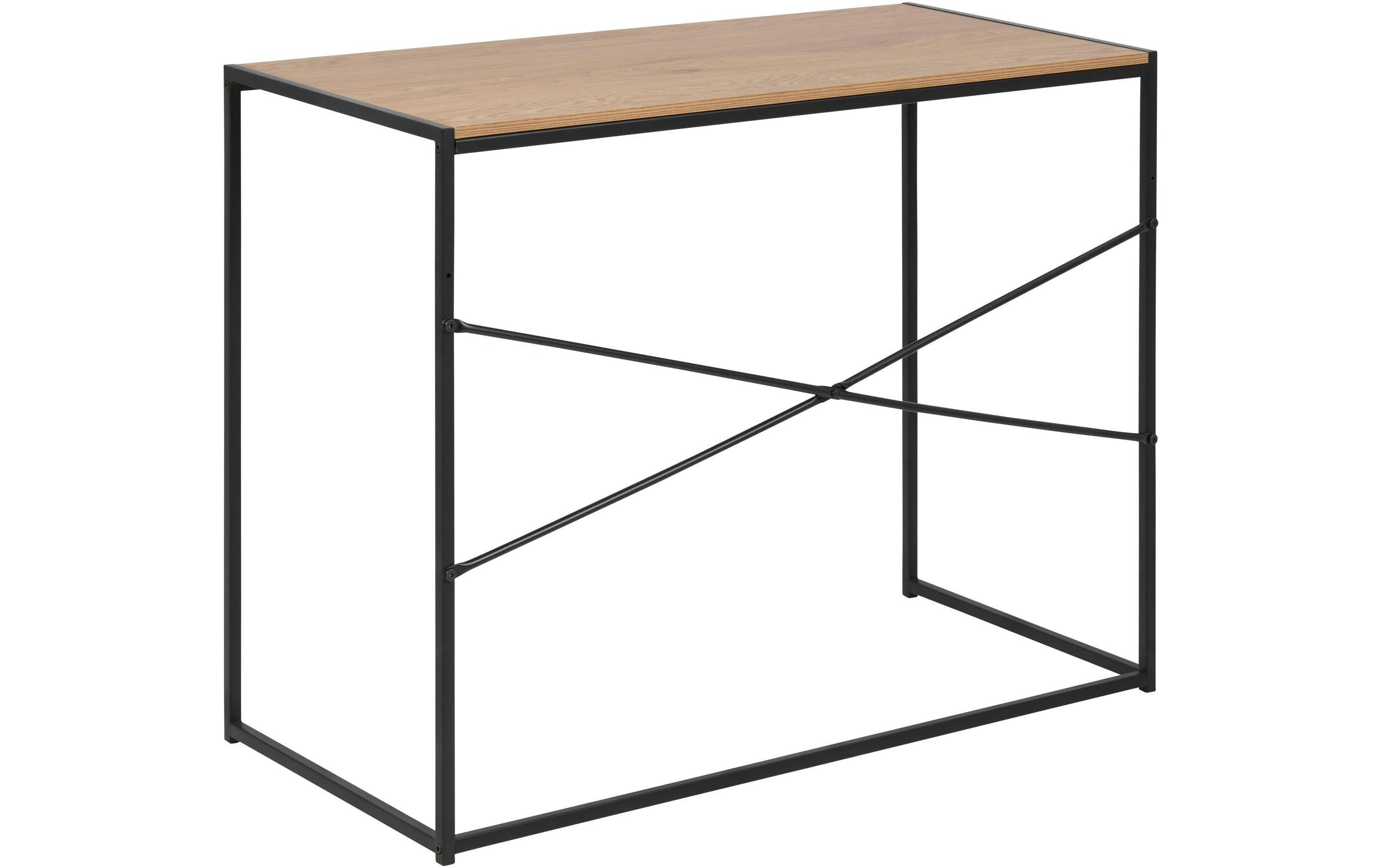 AC Design Tisch Seaford, Schwarz matt / Wildeiche matt