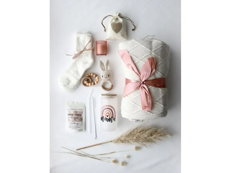 Oykami Mama und Baby Geschenkbox «Kapstadt» Weiss/Rosa