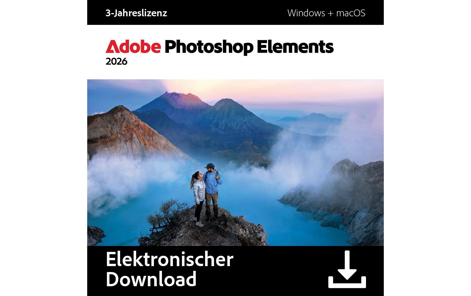 Adobe Photoshop Elements 2026 ESD, 3 Jahre, WIN & MAC, ML