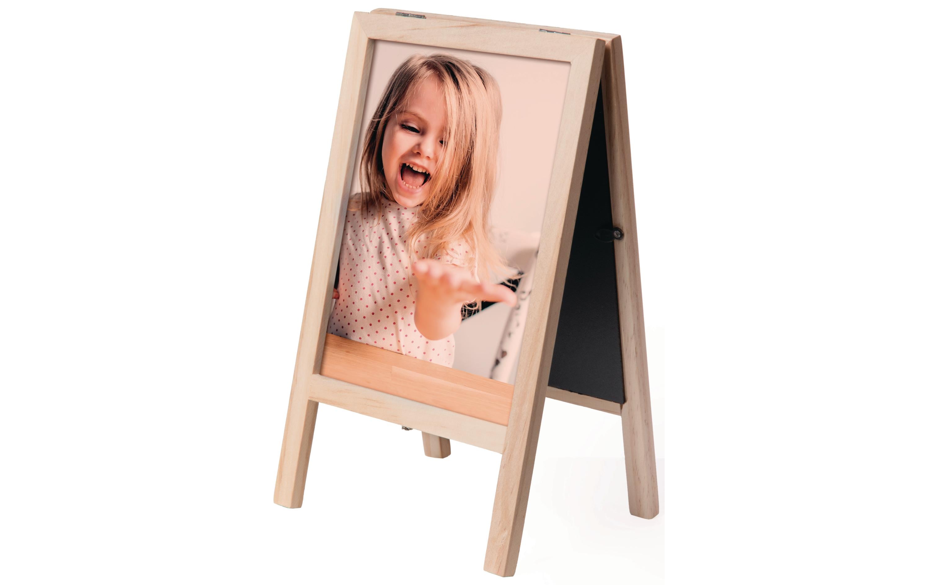 Securit Minikreidetafel Mini 25 x 15.2cm 2 in 1, Hellbraun/Schwarz