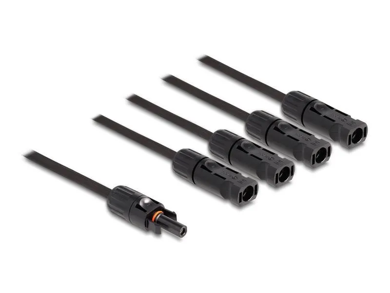 Delock Splitter Kabel DL4 1x Buchse zu 4x Stecker 4 mm², 50 cm
