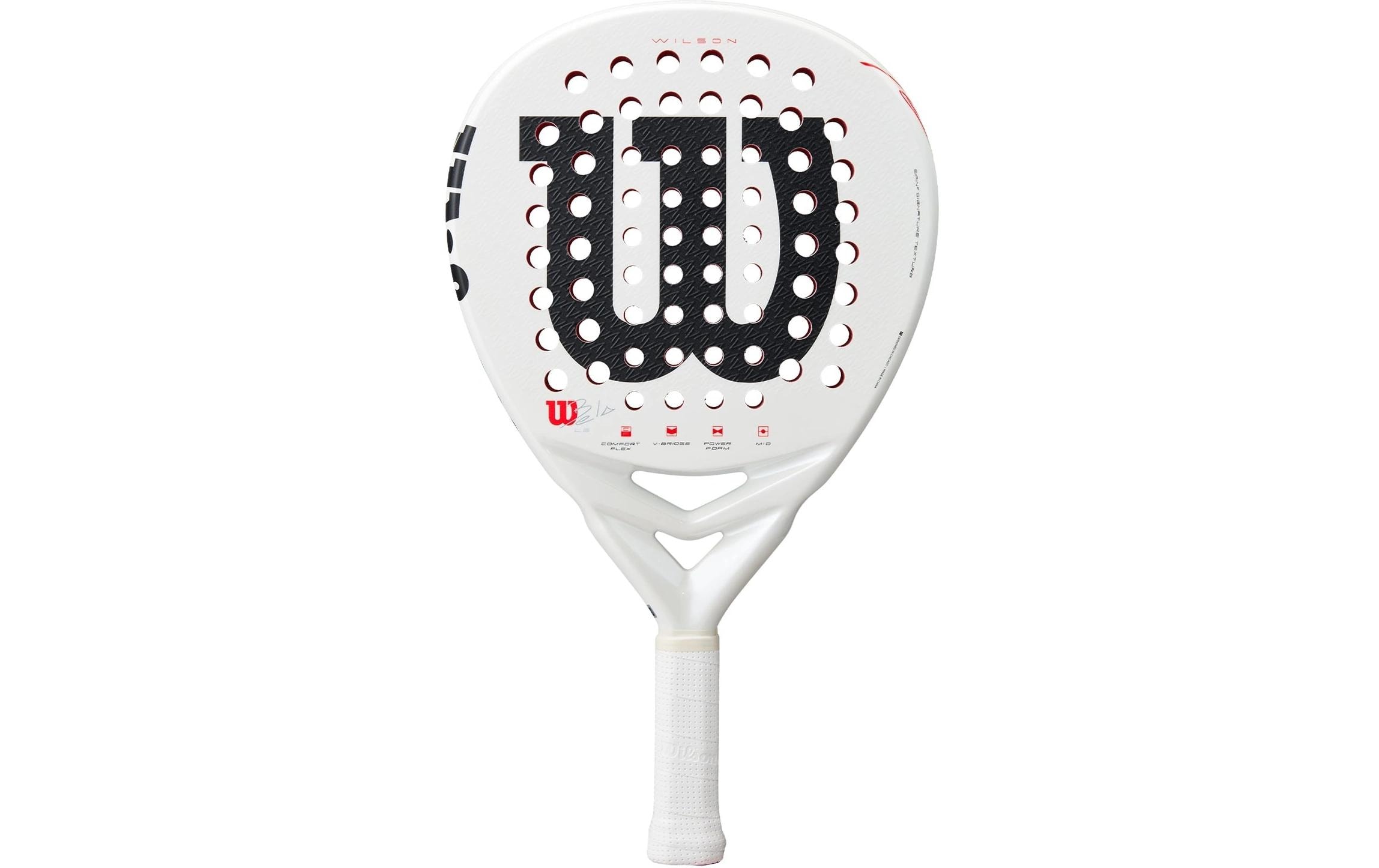 Wilson Padelschläger Bela LS V3 Weiss/Rot