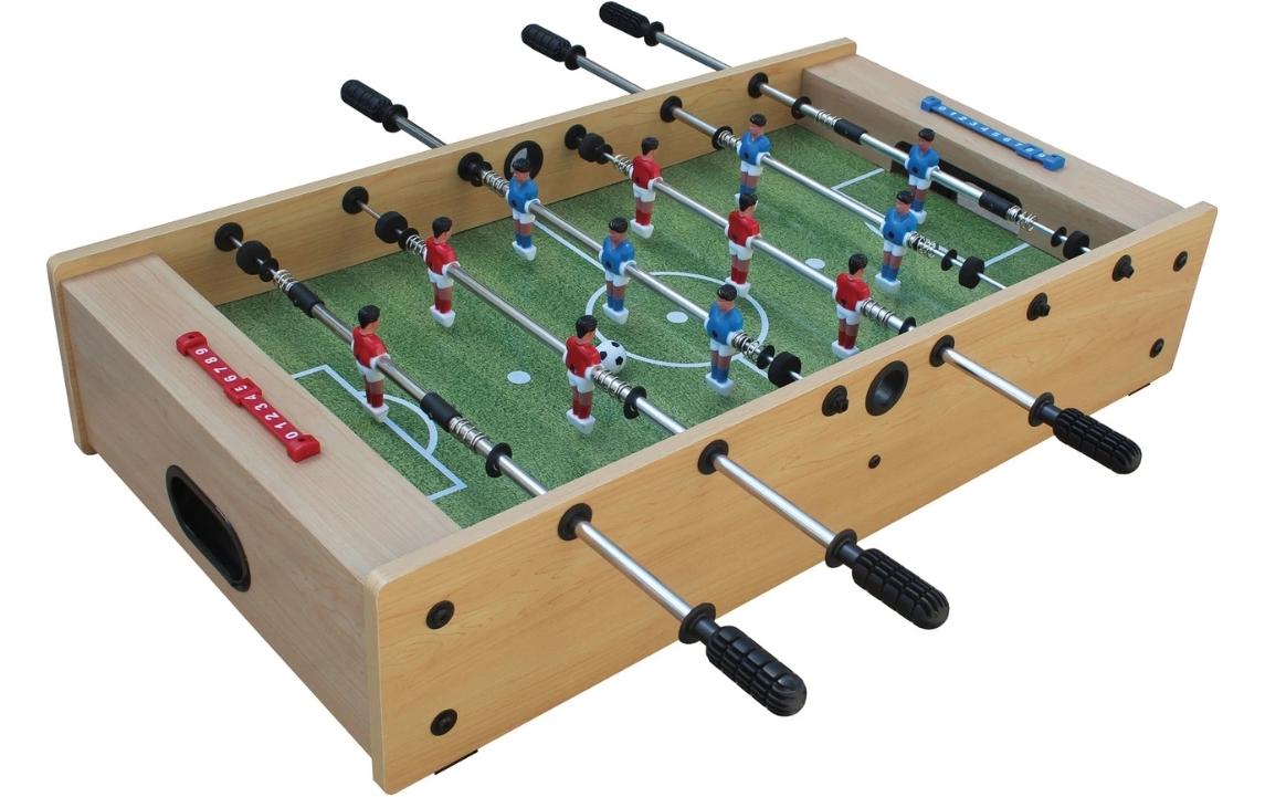 Bandito Familienspiel Mini-Kicker-Airhockey 2in1