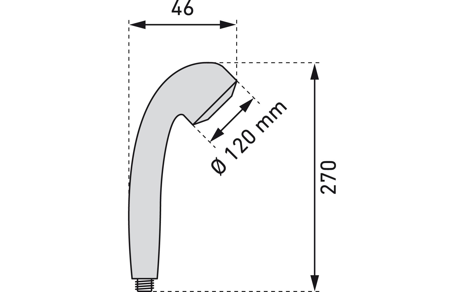 diaqua® Handbrause Tabit PCR, 1/2, Schwarz matt diaqua® Handbrause Tabit PCR, 1/2, Schwarz matt