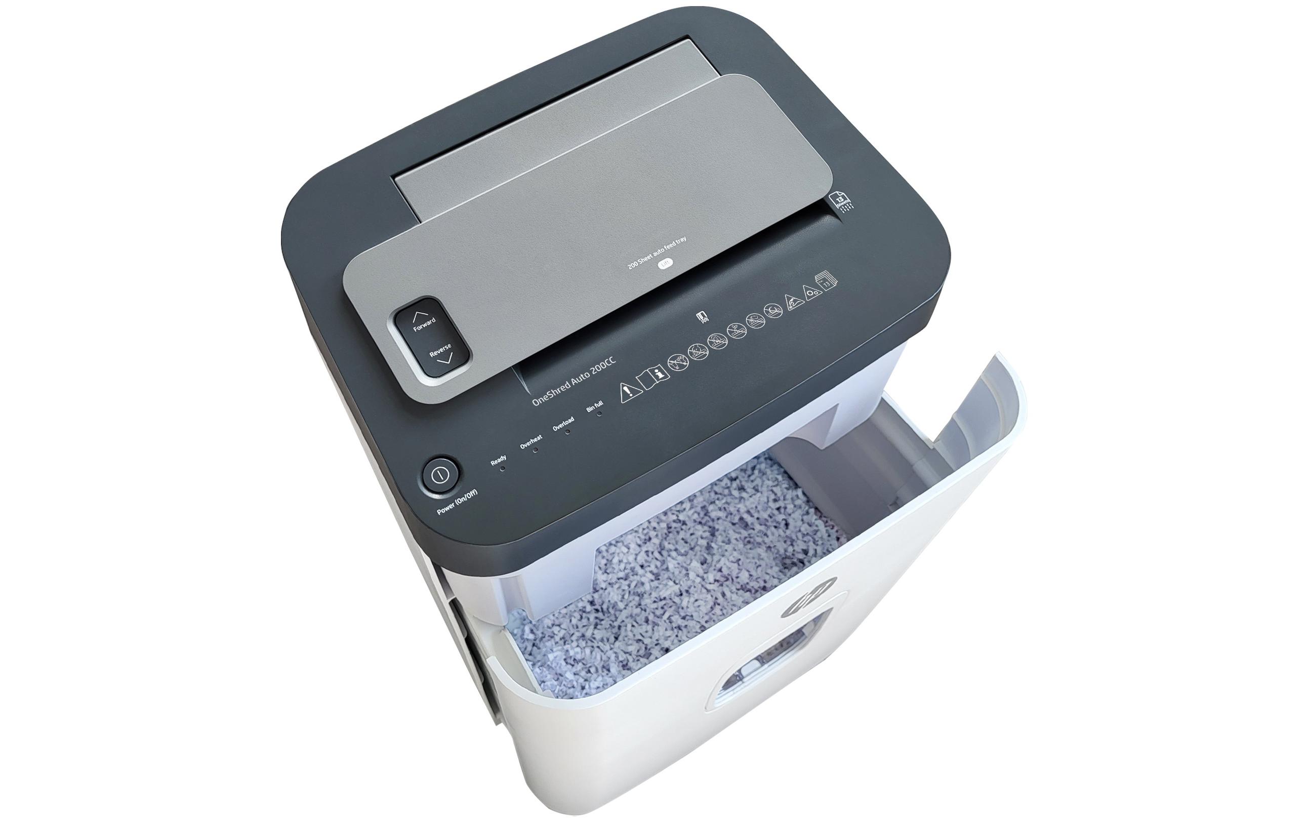 HP Aktenvernichter One Shredder Auto 200 CC, Sicherheitsstufe 4