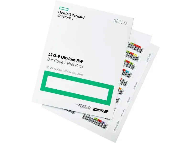 HPE Etiketten LTO-9 Q2017A Strichcode, 100 Pack
