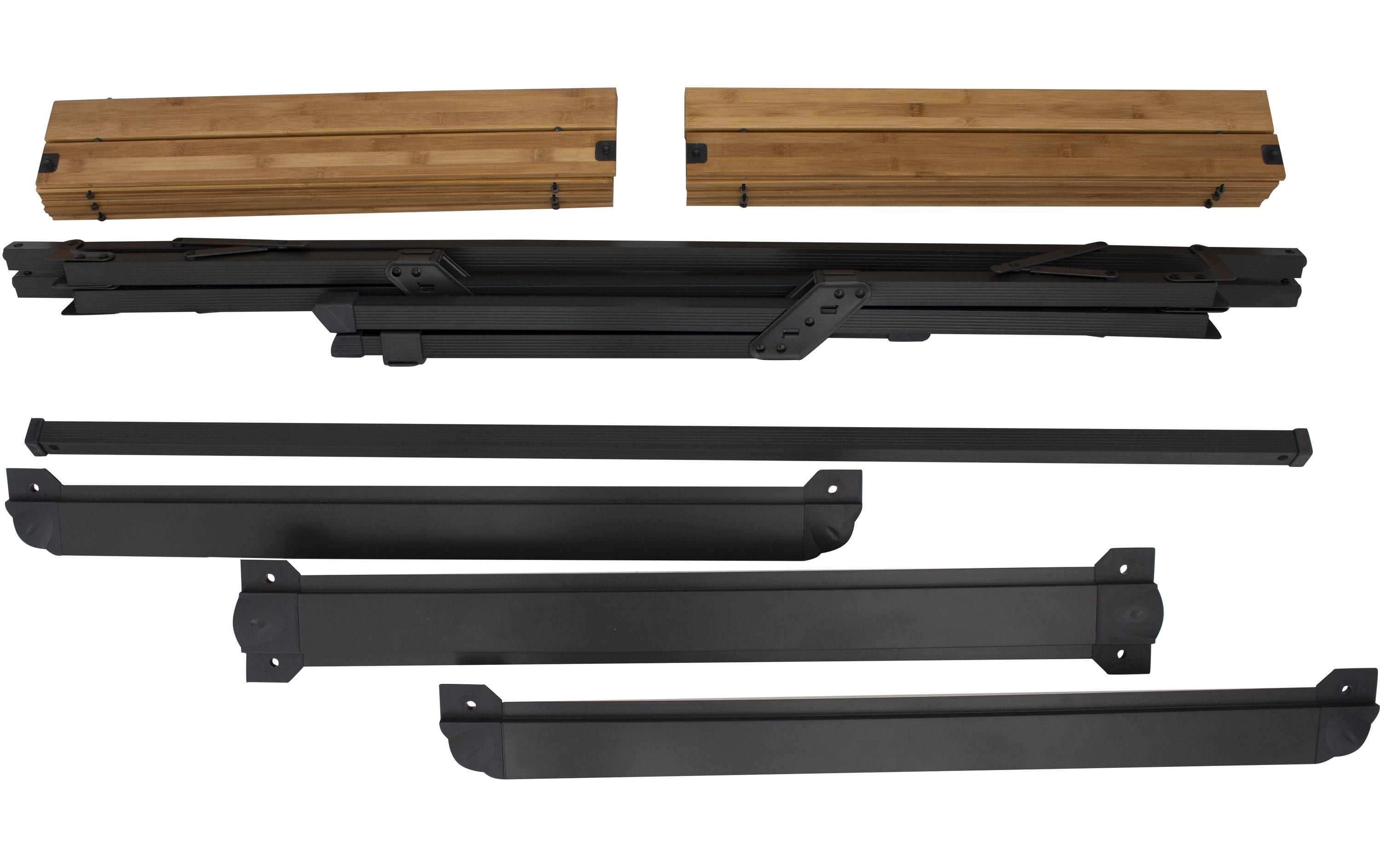 Eurotrail Campingtisch Chambery Bamboo L mit rollbarer Tischplatte