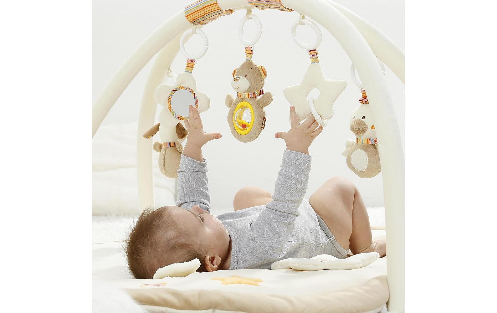 fehn Krabbeldecke mit Spielbogen Bär Rainbow fehn Krabbeldecke mit Spielbogen Bär Rainbow