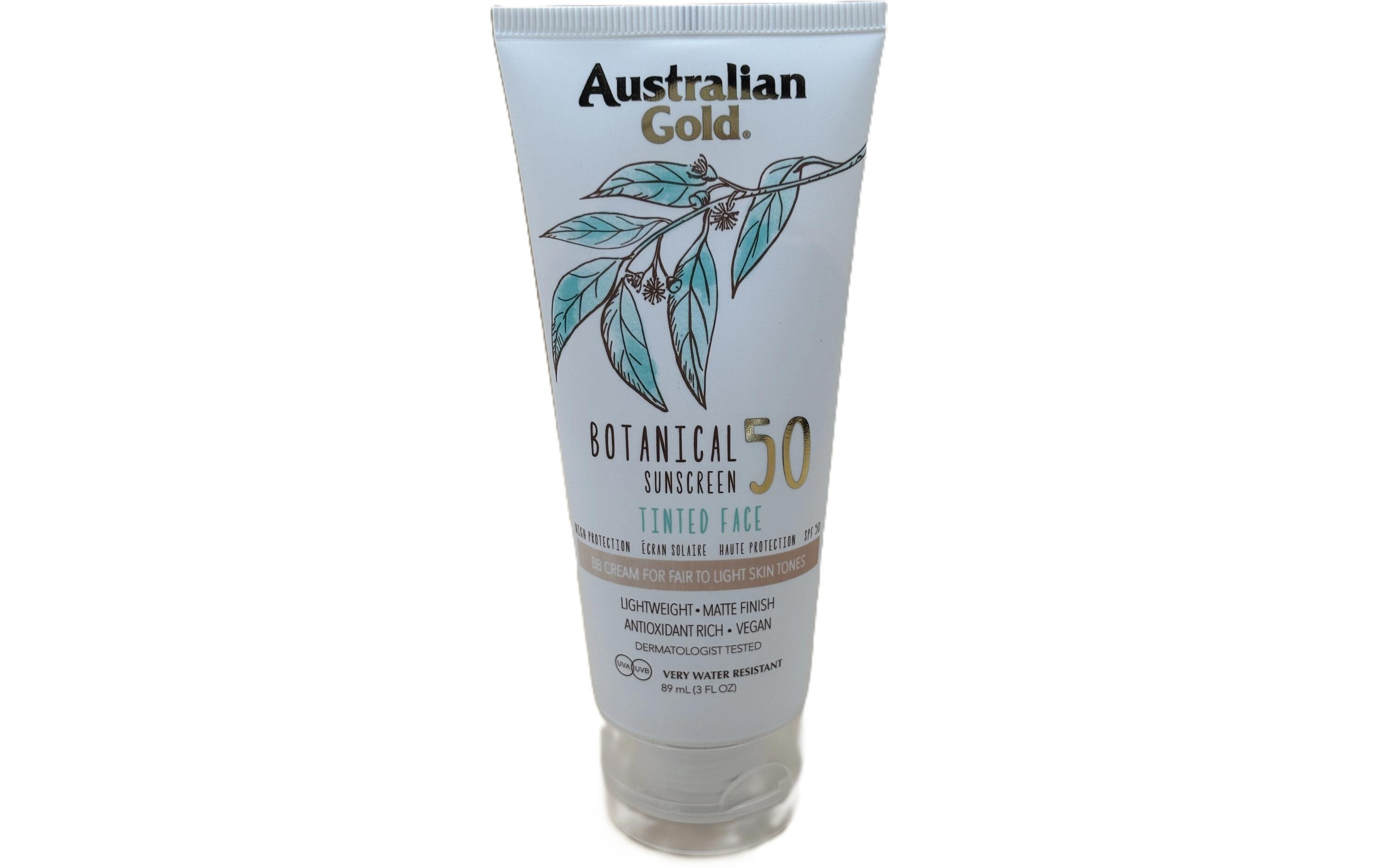 Australian Gold Sonnencreme Botanical Tinted Face Light SPF 50 89 ml
