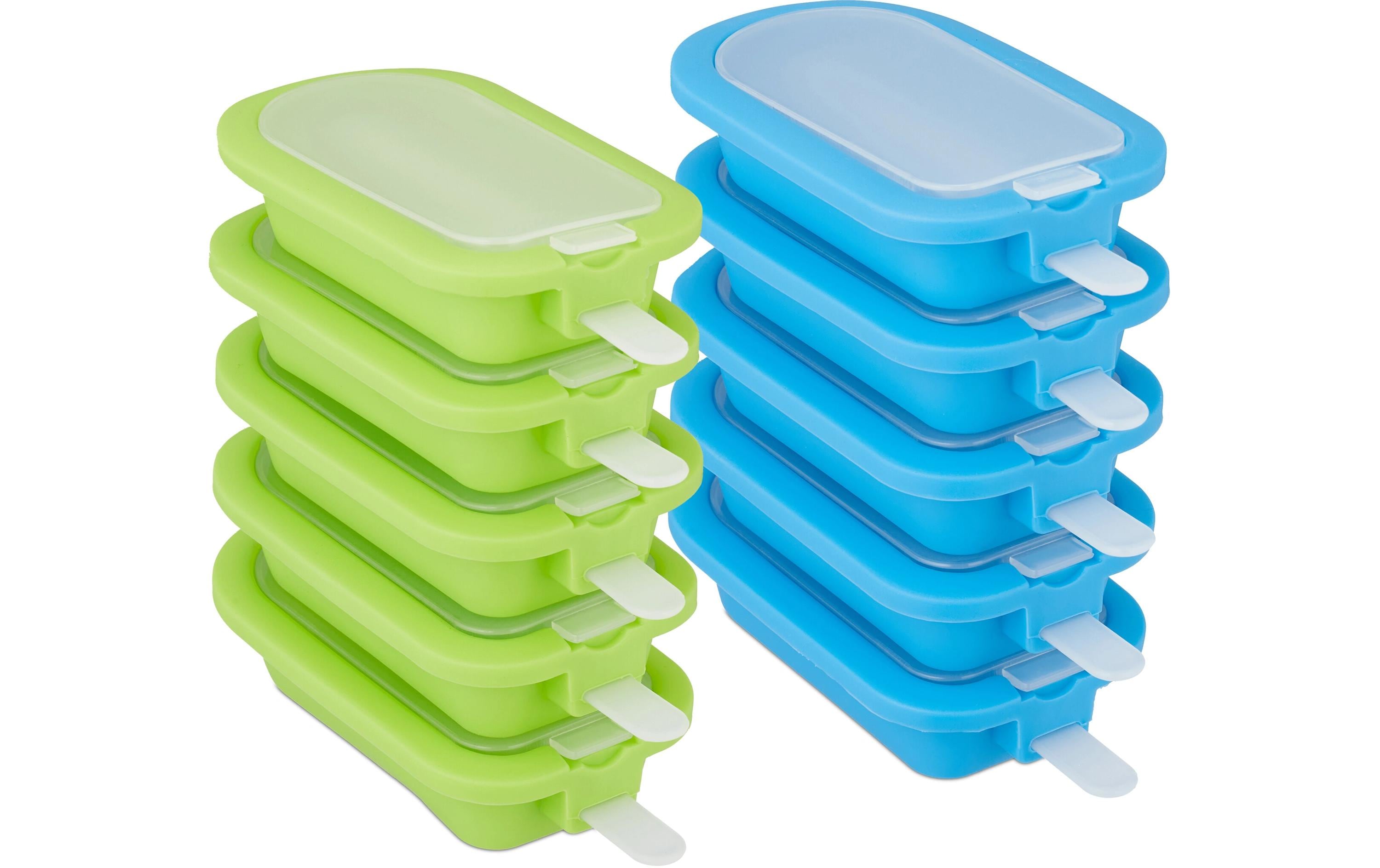 relaxdays Glaceform 10 Stück, Blau/Grün