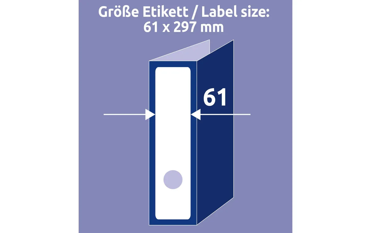 Avery Zweckform Ordneretiketten L4759 61 x 297 mm, 30 Blatt Avery Zweckform Ordneretiketten L4759 61 x 297 mm, 30 Blatt