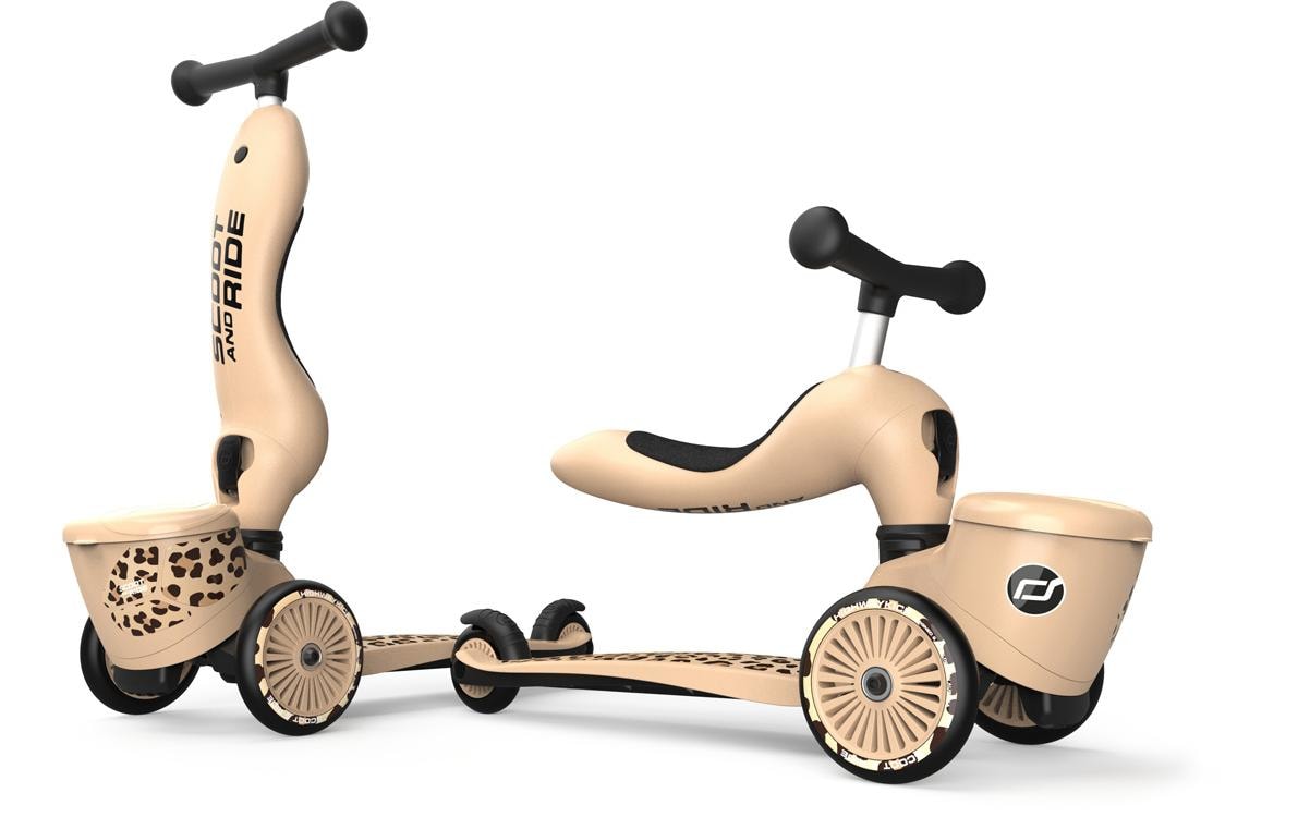 Scoot and Ride Scooter Leopard Beige