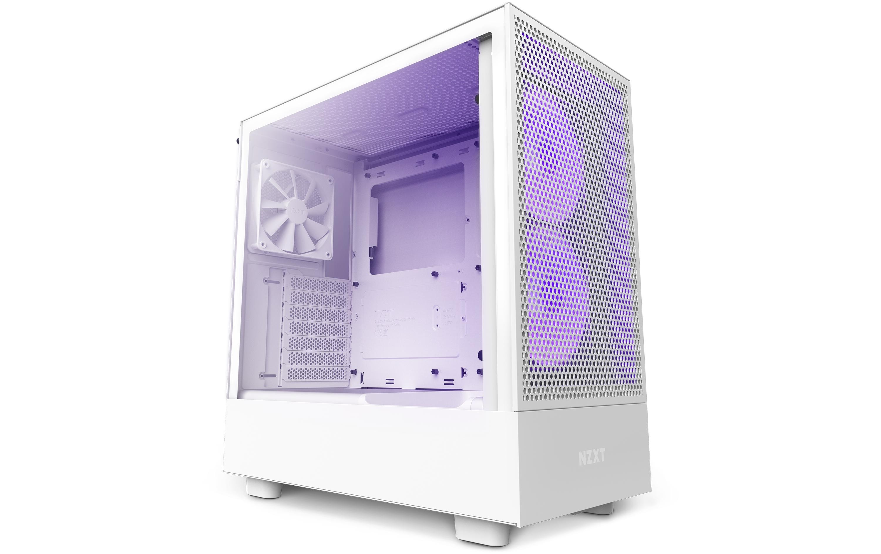 NZXT PC-Gehäuse H5 Flow RGB Weiss matt