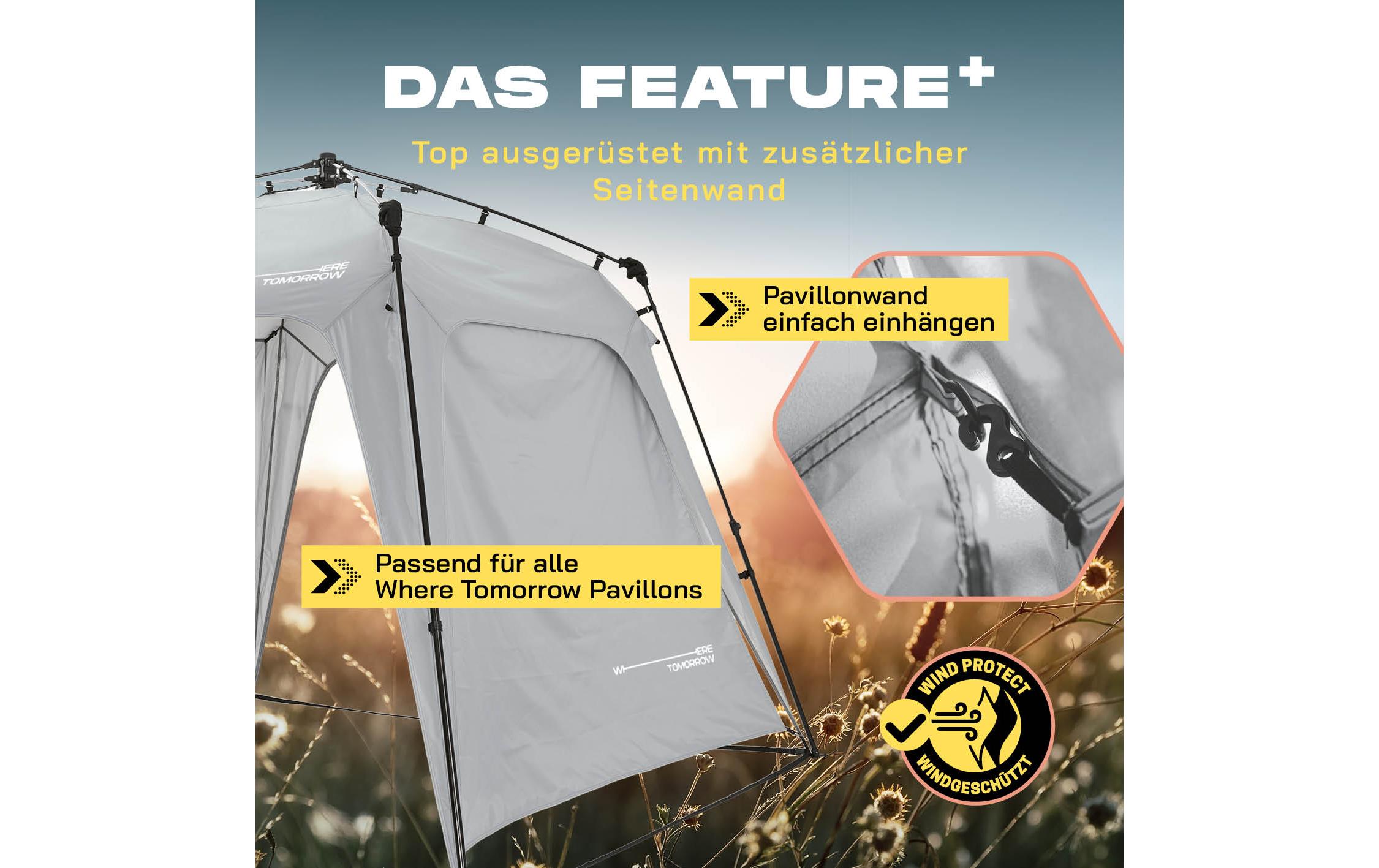 Where tomorrow Pavillonseitenwand für WT Pavillon - Hellgrau