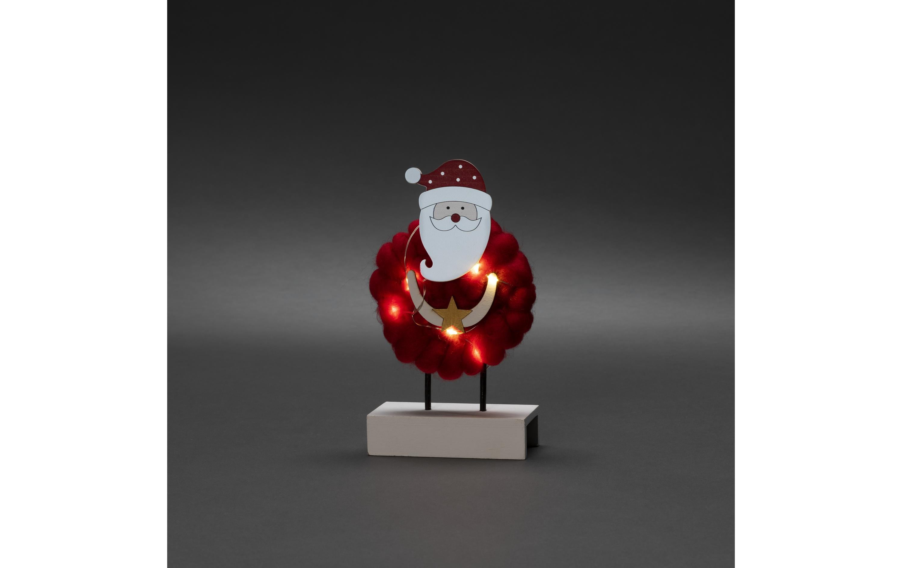 Konstsmide LED-Figur Santa, Holz & Baumwolle, 6 LED Konstsmide LED-Figur Santa, Holz & Baumwolle, 6 LED